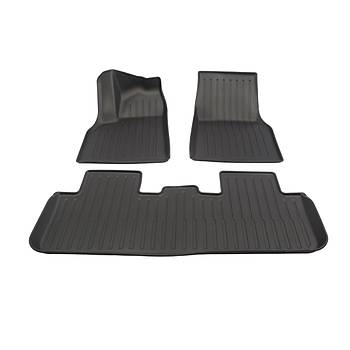 Tesla Juniper Paspas Tak�m� �n ve Arka Set Olarak �izgili Desenli, Siyah Renk Se�ene�i �le