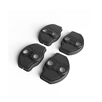 Tesla Juniper Kap Kilidi Koruma  Kapaklar, 4 Adet Set Olarak Siyah Renk