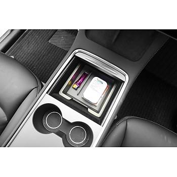 Tesla Model Y / Model 3 Orta Konsol Dzenleyici Alt ABS Yksek Kaliteli Plastik Transparan  Renk