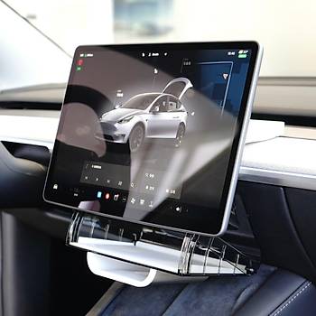 Tesla Model Y / Model 3 Ekran Alt�na Tak�lan Magnetik Ba�lant�l� D�zenleyici, Siyah veya Beyaz Renk