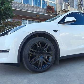 Tesla Model Y BRIGHT Jant Kapa Seti 19 n, Mat Siyah Renk  (4 Adet Set Olarak Satlmaktadr.)