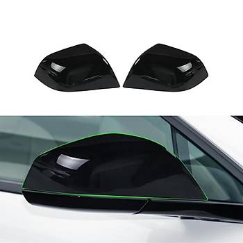 Tesla Model Y Ayna Kapa st , 2 Adet Set Olarak, Parlak Siyah