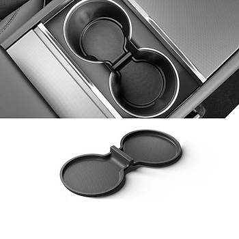 Tesla Juniper Orta Konsol Silikon Bardak Tutucu Pedi, Siyah Renk