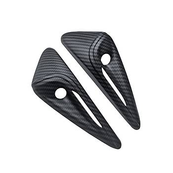 Tesla Model Y / Juniper / Model 3 Yan Kamera ereve Kapa, HW4.0, 2 Adet Set Olarak, Mat Karbon Siyah Renk