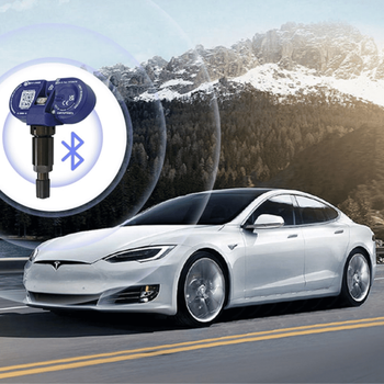 Tesla Model Y / Model 3 Orijinal Bluetooth Lastik Basnc Sensr (TPS), 4 Adet Set, Mavi Renk