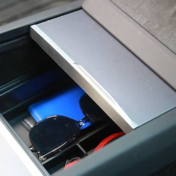 Tesla Juniper Orta st Konsol  Dzenleyici 2 Para, Silikon ve Plastik, Orijinal Versiyon Siyah Renk