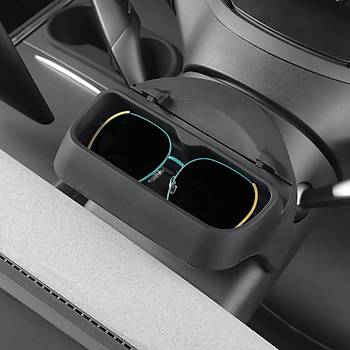 Tesla Model Y / Model 3 Direksiyon Arkasna Taklan ok Amal Silikon Dzenleyici, Siyah Renk