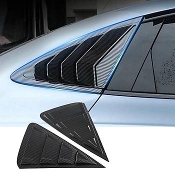 BYD SEAL U  Arka Kelebek Cam Dekoratif Kaplamas, 2 Adet Set,  Karbon Kaplama Siyah Renk