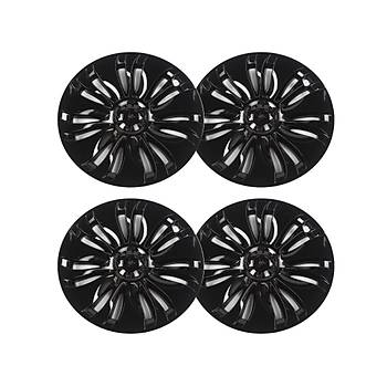 Tesla Model Y TURBO FLUX Jant Kapa Seti 19 n, Parlak Siyah Renk (4 Adet Set Olarak Satlmaktadr.)