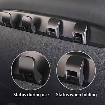 Tesla Model Y/Juniper/Model 3 Koltuk Arkasna Taklan ok Amal Askl Katlanabilir Kanca , Siyah Renk