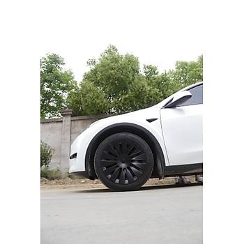 Tesla Model Y SOLAR Jant Kapa Seti 19 n, Mat Siyah Renk (4 Adet Set Olarak Satlmaktadr.)