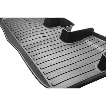 Tesla Model Y Paspas Takm n ve Arka Set Olarak Kabartma Desenli, Siyah Renk