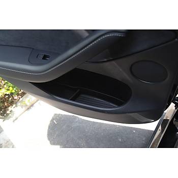 Tesla Model Y Kapya Taklan Geni Dzenleyici  4'l Set, Siyah Renk