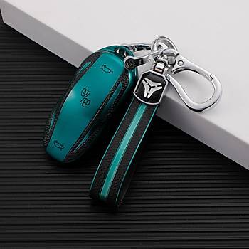 Tesla Model Y / Model 3 Anahtarlk ve Anahtar  Muhafaza Kab, Yeil Renk