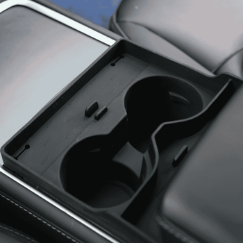 Tesla Model Y / Model 3 Orta Konsol Silikon Bardak Tutucu ve Kablo D�zenleyici , Siyah ve Gri Renk Se�ene�i �le