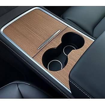 Tesla Model Y  / Model 3 Orta Konsol Ah�ap Kaplama, 2 Adet Set Olarak