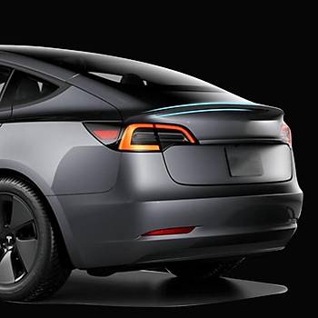 Tesla Model Y Arka Tampon Orijinal Tip Spoyleri Parlak Siyah Renk