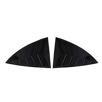 Tesla Juniper  Yan Kelebek Cam Kapa, 2 Adet Set Olarak, Parlak Siyah Renk