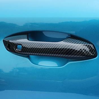 BYD Atto 3 Kap Ama Kollar erevesi, 4 Adet Set Olarak, ABS Karbon Kaplama, Siyah Renk