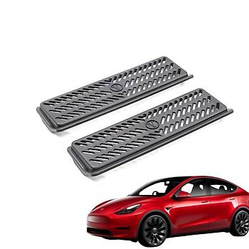 Tesla Model Y SR Koltuk Alt Hava klarn Koruma Kapa, 2 Adet Set Olarak, Siyah Renk
