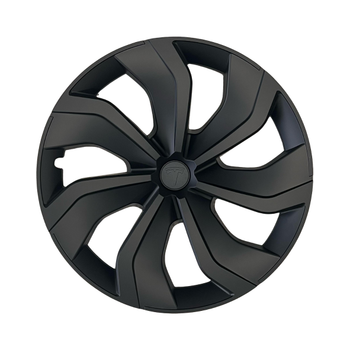 Tesla Model Y KNIFE Simetri Jant Kapa Seti 19 n, Mat Siyah Renk  (4 Adet Set Olarak Satlmaktadr.)