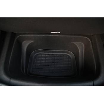 Tesla Model Y Arka Bagaj Havuzlu Kauuk Paspas, Pirin Desenli, Siyah Renk