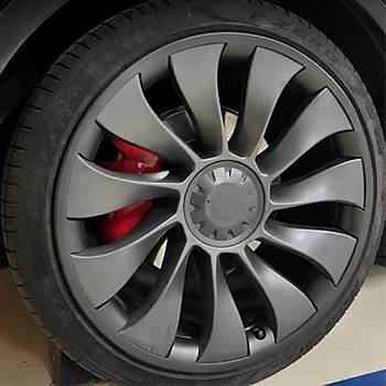 Tesla Model Y INTEGRATED Jant Kapa Koruma Halka Seti 21 n, Mat Siyah