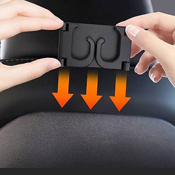 Tesla Model Y / Model 3 Koltuk Kancas ki Adet ki Tutuculu Set Olarak, Siyah Renk