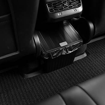 Tesla Model Y Arka Koltuk Ortasna Taklan Basp Alr Kapakl p Kutusu, Mat Siyah Renk