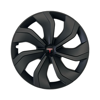 Tesla Model Y KNIFE Simetri Jant Kapa Seti 19 n, Mat Siyah Renk  (4 Adet Set Olarak Satlmaktadr.)