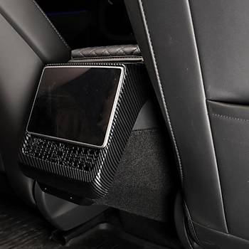 Tesla Juniper Arka Klima Ekran Koruyucu erevesi Karbon Kaplama, Parlak Siyah Renk