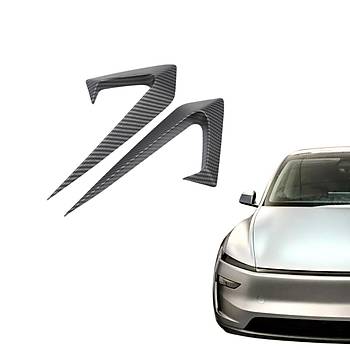 Tesla Juniper Yan Kamera ereve Kapa, HW4.0, 2 Adet Set Olarak, Mat Karbon Siyah Renk