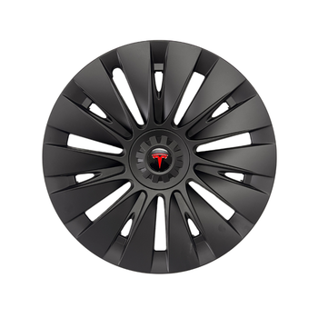 Tesla Model Y FUSION Jant Kapa�� Seti 19 �n�, Mat Siyah Renk (4 Adet Set Olarak Sat�lmaktad�r.)