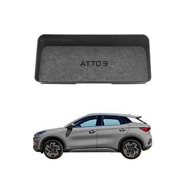 BYD Atto 3 Orta Ekran Arkas Dzenleyici, Kaymaz Yzey Kaplamal, Siyah Renk