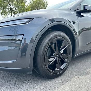 Tesla  Juniper CELEST Jant Kapa Seti 19 n, Parlak Siyah Renk