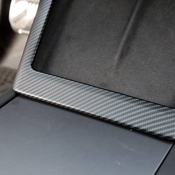 Tesla Juniper  Kablosuz Telefon arj Cihaz Dekoratif erevesi Karbon Kaplama, Mat Siyah Renk