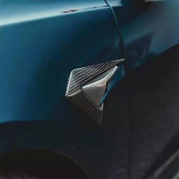 Tesla Juniper Yan Kamera �er�eve Kapa��, HW4.0, 2 Adet Set Olarak, Parlak Karbon Siyah Renk