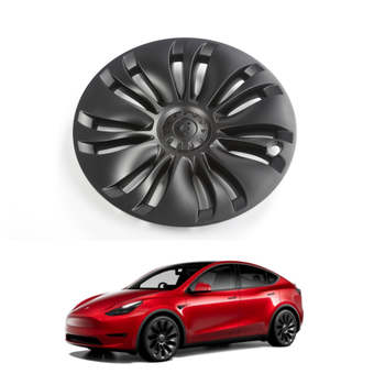 Tesla Model Y FLUX Jant Kapa Seti 19 n, Mat Siyah Renk (4 Adet Set Olarak Satlmaktadr.)