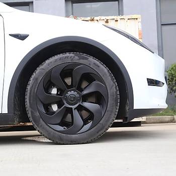 Tesla Model Y LARGE BLADE Jant Kapa Seti 19 n, Mat Siyah Renk (4 Adet Set Olarak Satlmaktadr.)