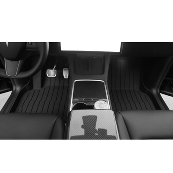 Tesla Model Y Kau�uk Paspas Tak�m� �n ve Arka Set Olarak Pirin� Desenli, Siyah Renk