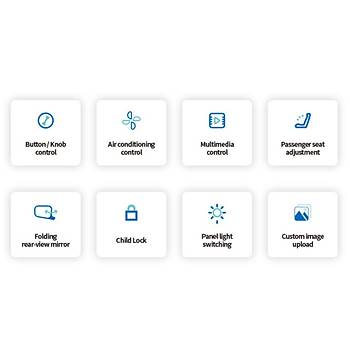 Tesla Model Y / Model 3 Fiziksel Dmeli Orta Konsol LCD USB Hub, Siyah Renk