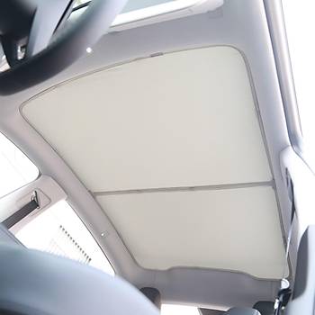 Tesla Juniper Tavan Perdesi ki Para Buz Kristal Kuma, Bej Renk