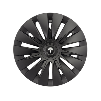 Tesla Model Y FUSION Jant Kapa�� Seti 19 �n�, Mat Siyah Renk (4 Adet Set Olarak Sat�lmaktad�r.)