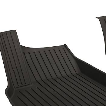 Tesla Juniper Paspas Tak�m� �n ve Arka Set Olarak �izgili Desenli, Siyah Renk