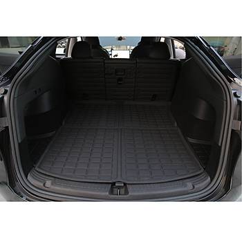 Tesla Model Y  Arka Bagaj Havuzlu Kauuk Paspas, st Ksm, Pirin Desenli, Siyah Renk