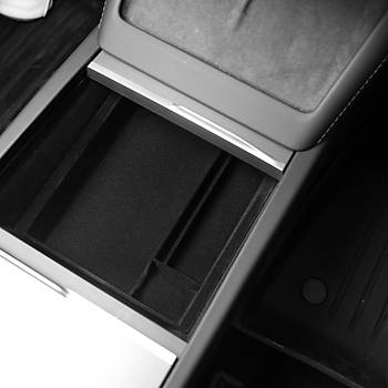 Tesla Juniper Orta Konsol Dzenleyici Orta, Kaymaz Yzey Kuma Kaplamal, Siyah Renk