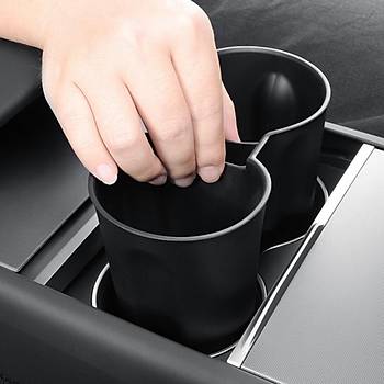 Tesla Juniper n Orta Konsol Silikon Bardak Tutucu, Siyah Renk
