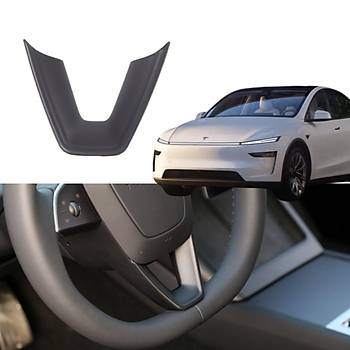 Tesla Juniper Direksiyon Simidi Alt Ksm Dekoratif Kaplamas, Mat Siyah Renk