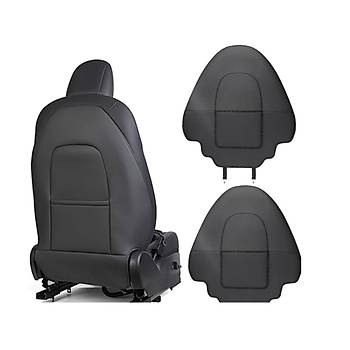 Tesla Model Y / Model 3 n Koltuk Arkas Koruyucu Kaplama Sa ve Sol, 2 Adet Set Olarak, Siyah Renk