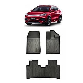 BYD Atto 3 Kauuk  n ve Arka Paspas Takm, 3 Para Set Olarak, Siyah Renk